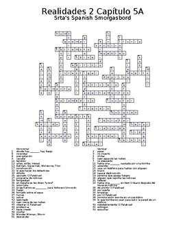 8 Realidades 1 capitulo 4a-8 crossword answers page 80. . Capitulo 4a 8 crossword answers page 74 answer key